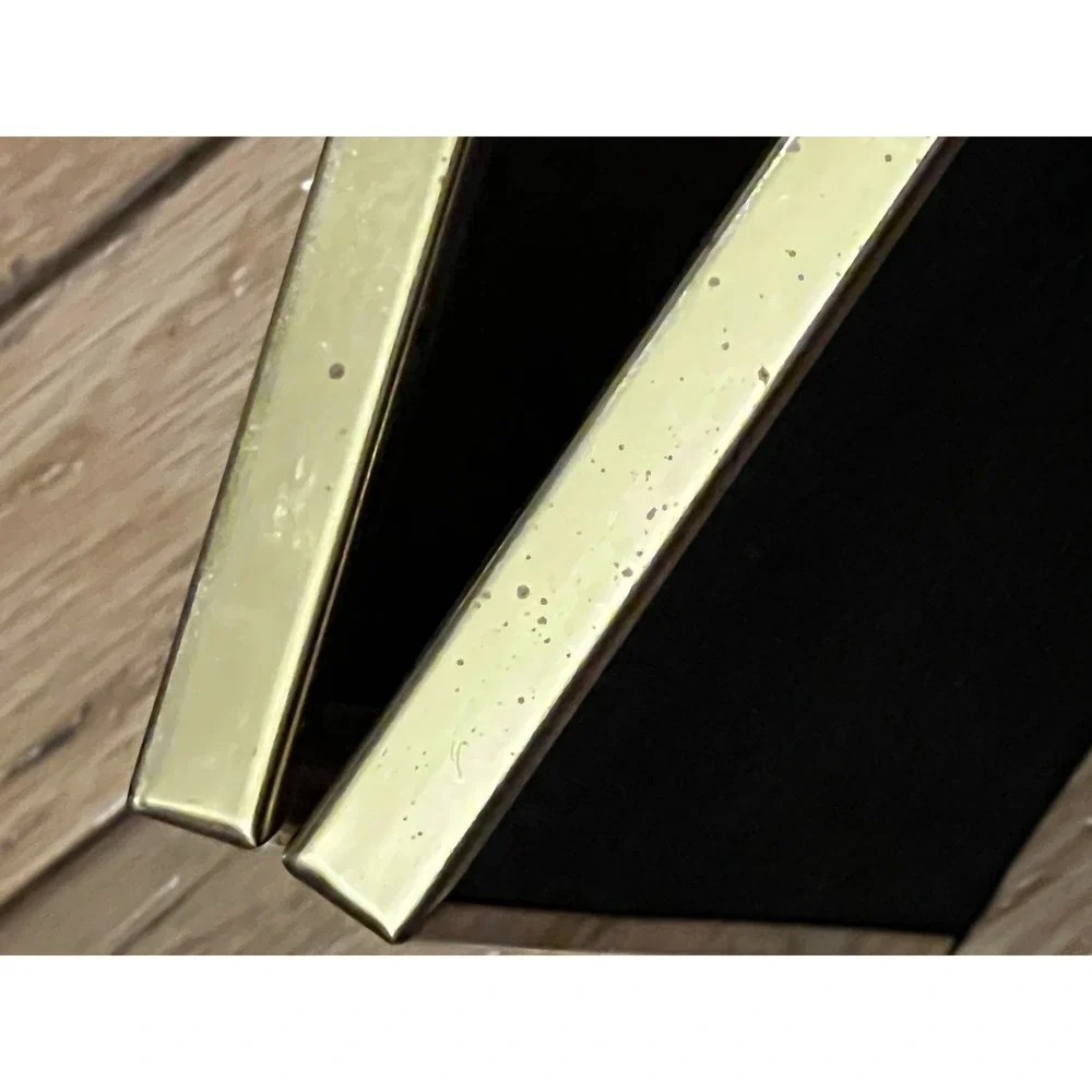 Vtg Solid Brass Double Picture Frame 8